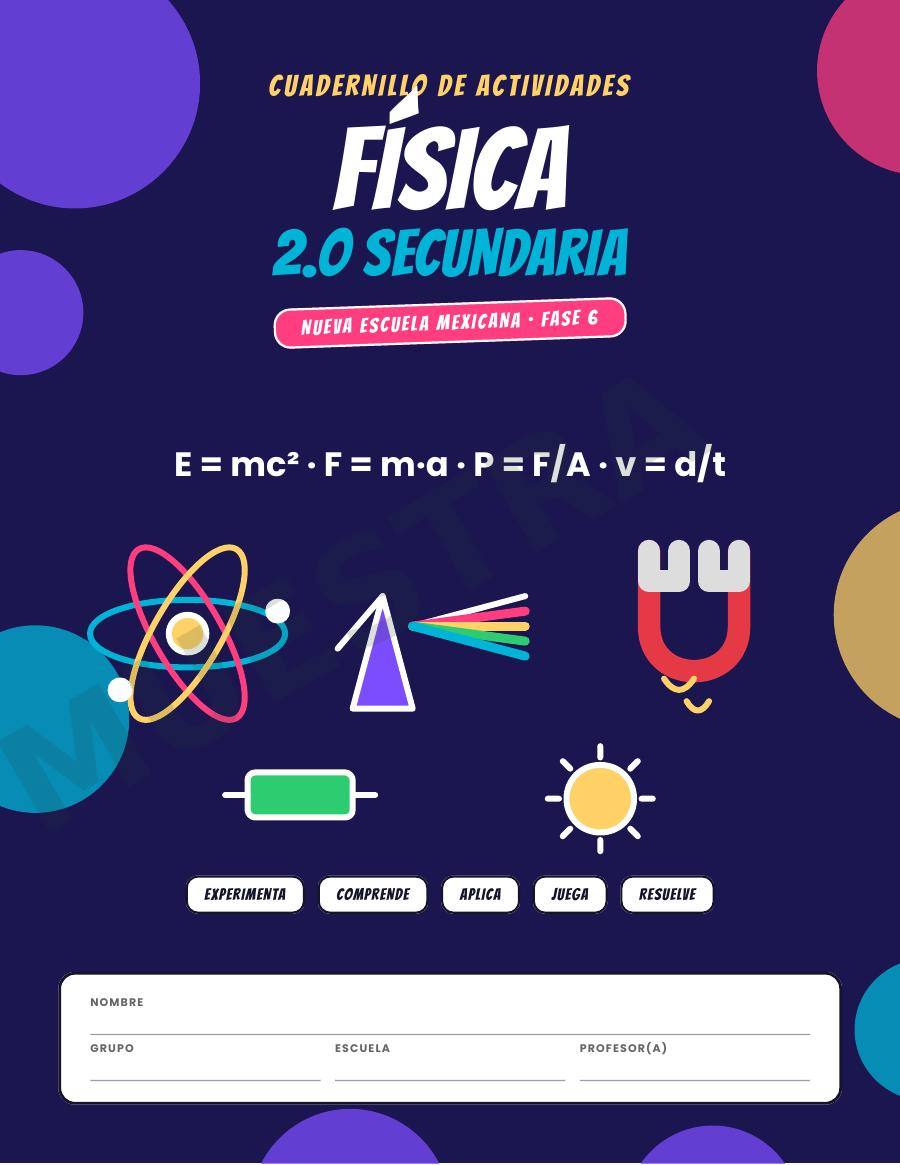 Página de muestra: Cuaderno de Actividades Física 2.º de secundaria