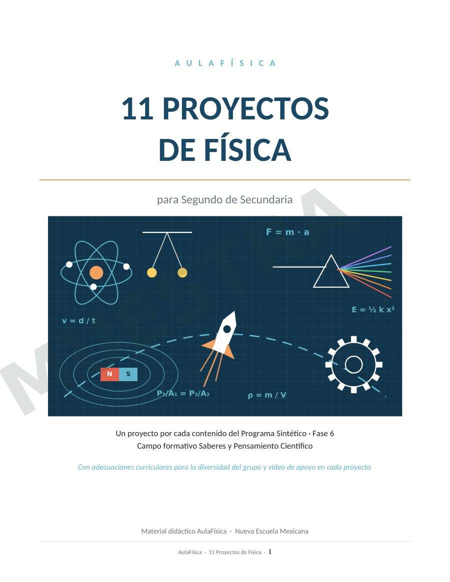 Página de muestra: 11 Proyectos de Física para secundaria